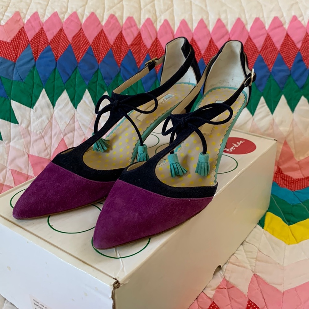 Boden Suede Strappy Alice Mid Heel
